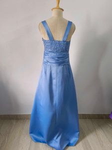 Powder Blue Satin Gown