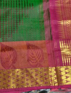 Green And Maroon Silk Saree