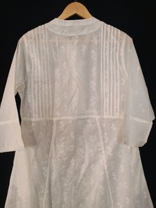 Jaypore White Cotton Women&#39;s Kurti