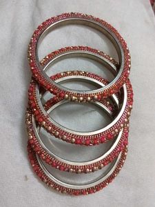 Pink &amp; Gold Bangle Set