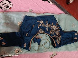 Elegant Embroidery Stone Work Saree