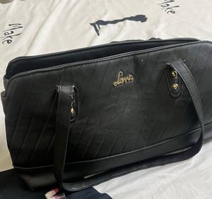 Lavie Black Textured Shoulder Bag