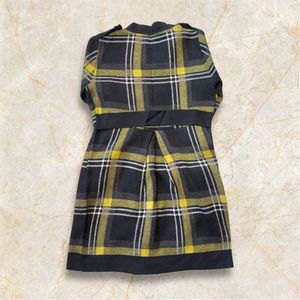 Burberry Plaid Double-Breasted Cardigan Coat