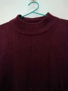 Burgundy Knit Turtleneck Sweater🎀🐥