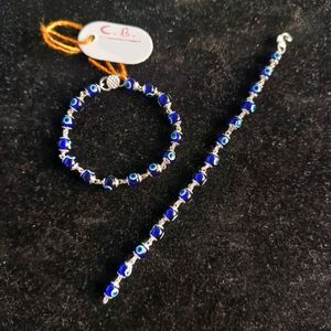 Real Silver Evils Eye 🧿 Baby Bracelet (Nazariya)