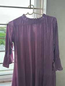 Pleated Purple Dress