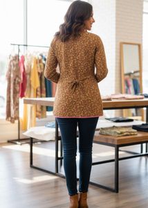 Floral Print Tunic Top