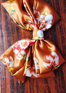 Floral Print Hair Bow