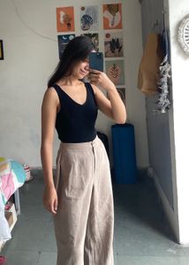 Linen Wide Leg Pants And Top