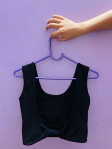 Black Cropped Tank Top