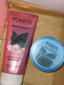 ponds face wash , moisturizer