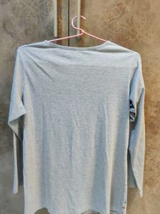 Gray Long Sleeve Top