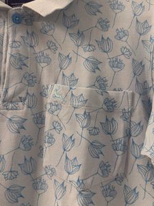 PARX Floral Print Polo T-Shirt