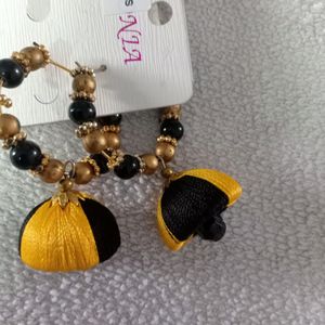 4pairs 300/- Silk Thread And Quilled Earrings