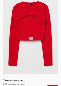 H&amp;m Two Part Crop Top