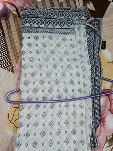 White Embroidered  Summer Scarf