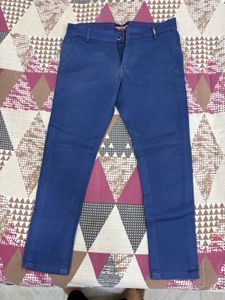 Blue pure cotton Trouser