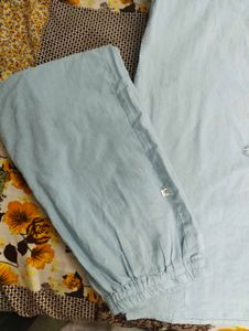 Light Blue Embroidered Kurta Set
