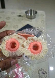 Crochet Flower Hair Ties