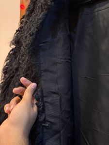 H&amp;M Stylish Black Shaggy Jacket