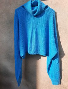 Turtleneck Cropped Long Sleeve Pullover Jumper