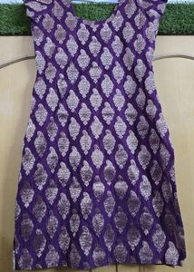 Purple Brocade Tunic