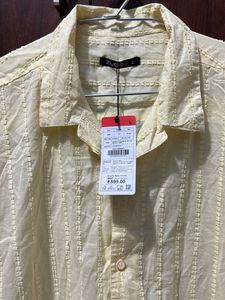 ZUDIO YELLOW HALF SLEEVE SHIRT