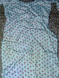 White Print Silk Suit