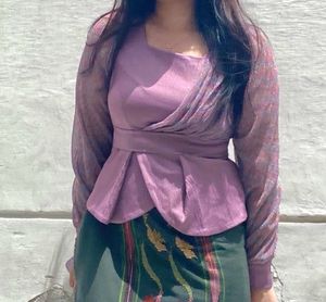 Elegant Lavender Party Top