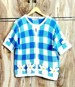 Blue Designer Sweater Size-38