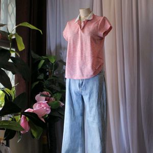 United Colors Of Benetton Pink Heathered Top