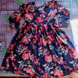 Blue Frock Suit With Plazo