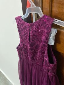 Wine Color Cocktail Dress 3-5yr Old
