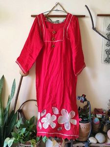 Pakistani Kurta Pant Set With Patchwork