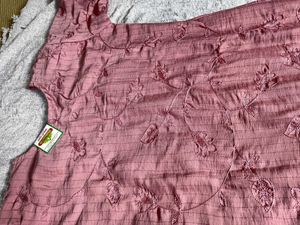Rose Dress with Floral Embroidery