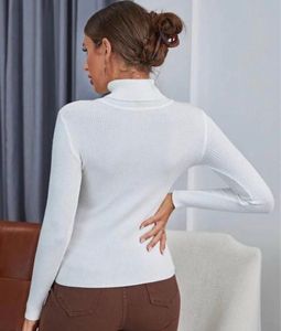 Elegant White Turtleneck Top