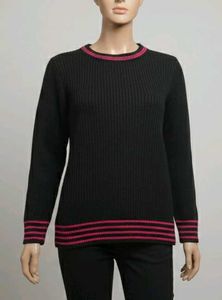 🤩Striped Black Knit Top Woolen