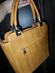 Vintage Tan Top Handle Bag