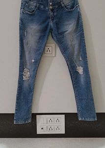 Ripped High-Waisted Jeans