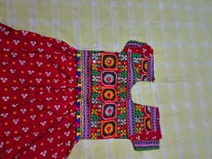Red Embroidered Girls Dress