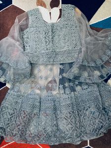 Designer Bajirao Mastani Dress Grey Colour