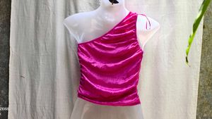 SEXY RUCHED SHINY TOP