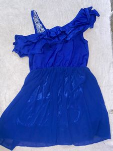 Blue Oneshoulder Dress