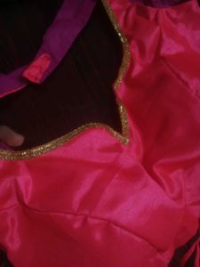Pink Lace Backless Drawstring Blouse Padded