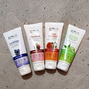 Globus Naturals Face Wash Set - 4 Variety Pack!