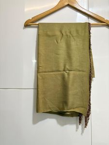 Beige Stole With Fringes