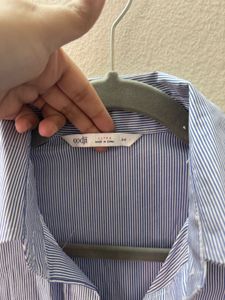 Oodji Stripes Peplum Shirt
