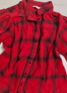 Red Plaid Flannel Shirt