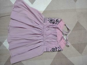 Lilac Embroidered Tank Top