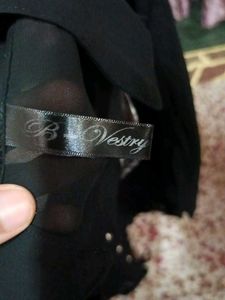 Silk Black Shirt For Girls